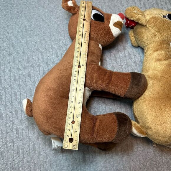 Commonwealth Toys Rudolph & Clarice Reindeer Plush Toy Set 12” in - Picture 6 of 7